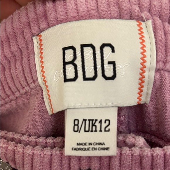 BDG Urban Outfitters Mid-Rise Pink Corduroy Flare Pants - Picture 4 of 4